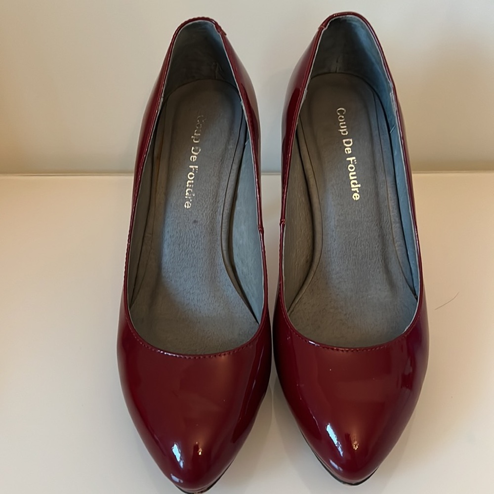 Dark red heels